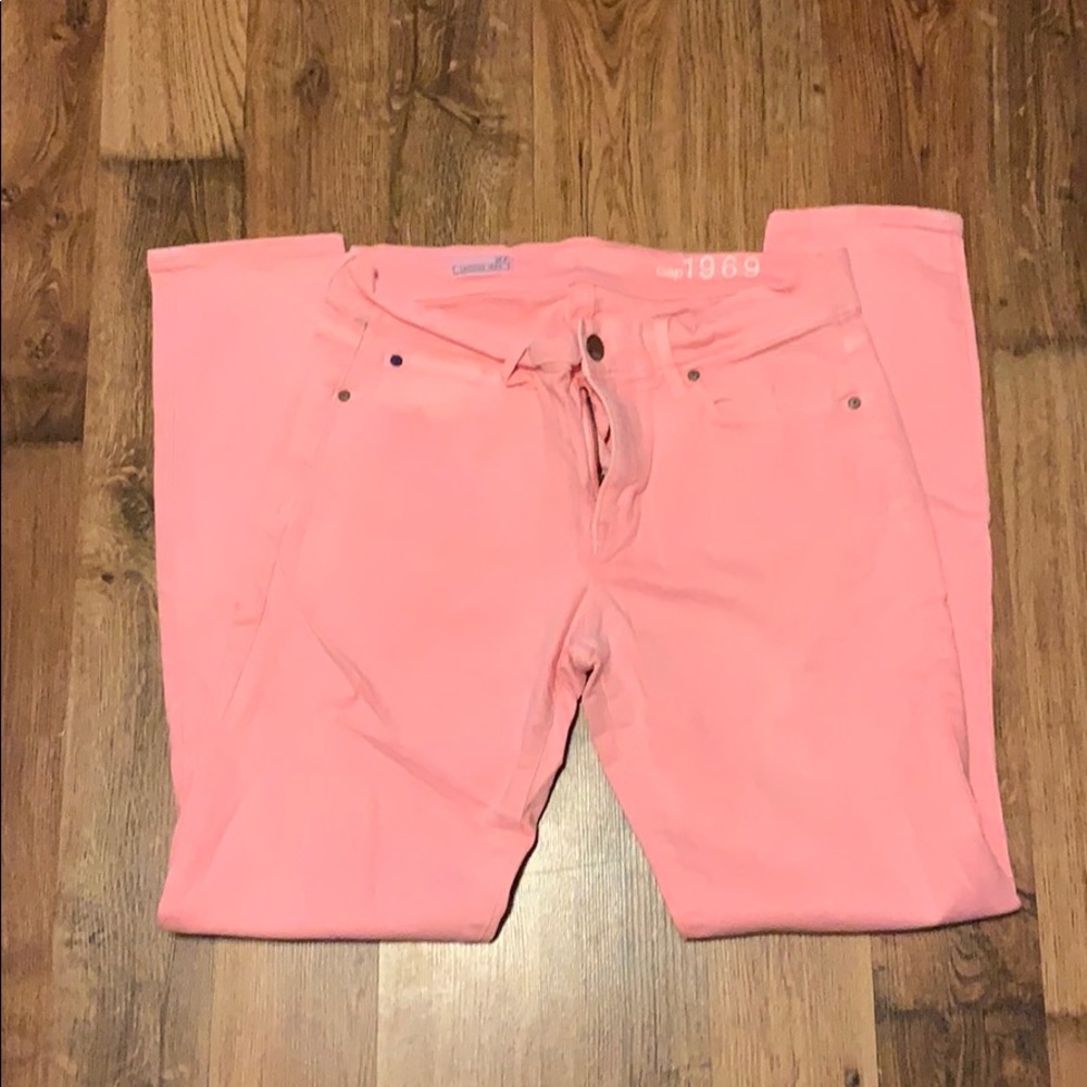 Gap1969 legging jeans salmon colored
